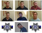 Mug shots of seven men arrested on July 4, 2020, in Lincoln City.