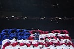 Kendrick Lamar performs during the Super Bowl LIX halftime show.
