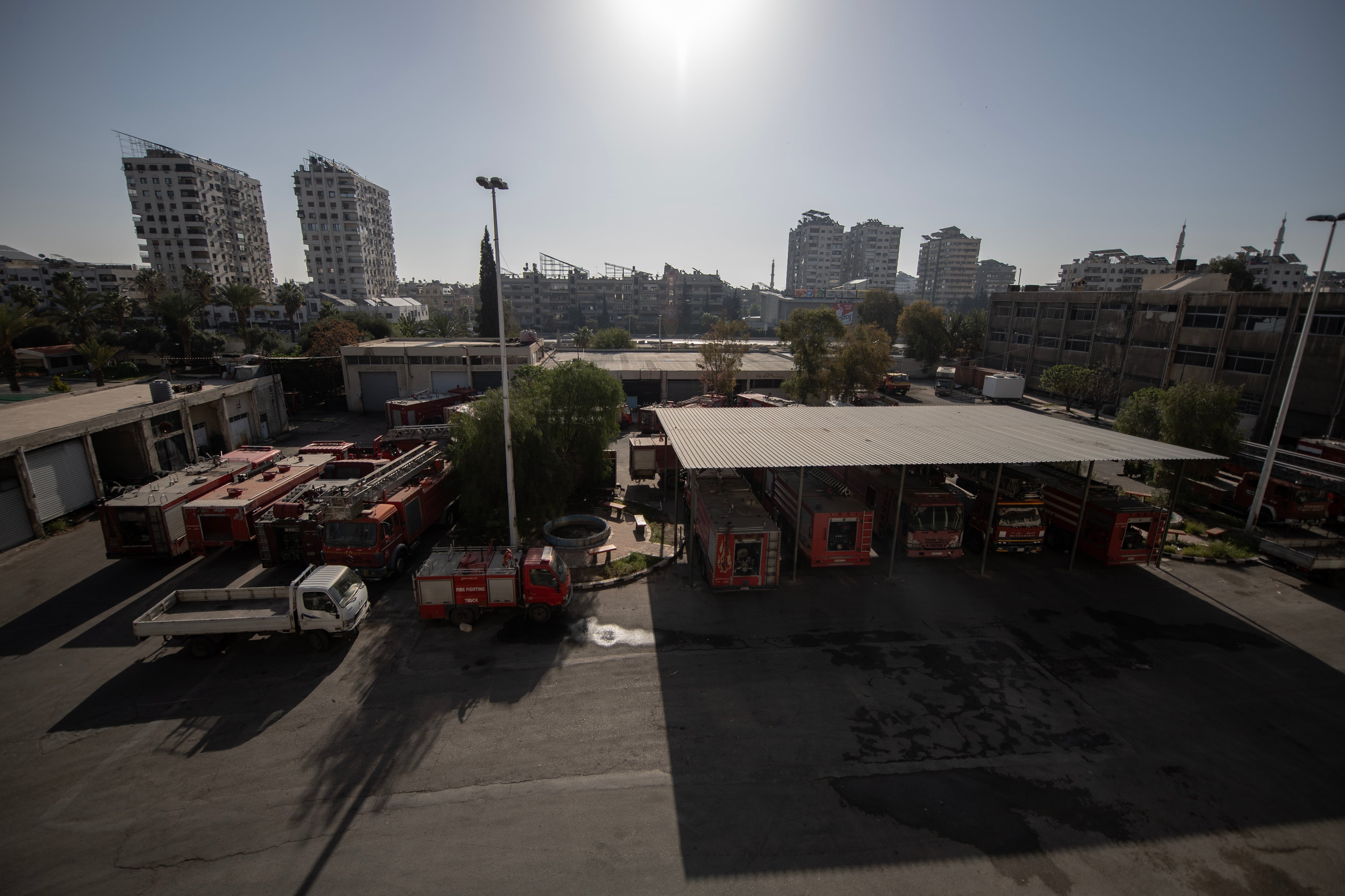 A view of the firehouse in Damascus on March, 31, 2025.