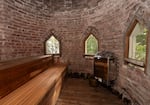 Piggott's "sanctum sanctorum" room at the top of the castle's turret has been converted into a sauna, seen here on Aug. 21, 2026. 