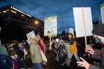 Hundreds of frontline nurses from the Providence Health System, along with their supporters, held an informational picket at Providence St. Vincent Medical Center in Portland, March 15, 2022. 