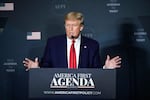 President-elect Donald Trump speaks during the America First Agenda Summit in Washington, D.C., on July 26, 2022.