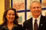 Cylvia Hayes joined former Oregon Gov. John Kitzhaber at Earl Boyles Elementary School in December 2014 to announce his bid for reelection.