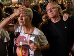 Families of kidnapped hostages join thousands of supporters in a protest to demand that Israeli Prime Minister Benjamin Netanyahu secure the release of Israeli hostages on Nov. 4, 2023 in Tel Aviv, Israel.