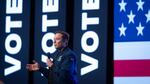 Elon Musk speaking during a town hall meeting on March 30, 2025 in Green Bay, Wisc. ahead of a state Supreme Court election where he invested millions of dollars, only to see his preferred candidate lose. The billionaire announced on Tuesday that he planned to spend less on politics going forward.