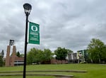 The quad at the University of Oregon's Portland Campus in the Concordia neighborhood on May 13, 2025.