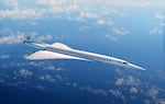 Rendering of 55-75 passenger supersonic airliner under development by Boom Supersonic.