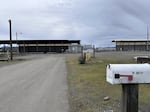 In this February 13, 2026 photo, the J.H. Baxter wood treatment plant lies still and empty after ceasing operations in January 2022.