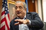 Postmaster General David Steiner speaks during an interview with The Associated Press at the United States Postal Service headquarters, Thursday, Sept. 17, 2026, in Washington.