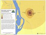 A map of the cadmium hot spot near Bullseye Glass in Southeast Portland.