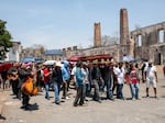 A group of family and friends carry the coffin of Jorge Huerta Cabrera, 31, who was a candidate for councilor for the Green Party, and was murdered on May 31, two days before the vote. on San Nicolas Tolentino, Mexico, June 2, 2024.