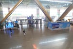 Passengers seen arriving in 2022 at Kunming Changshui International Airport, in China's southwestern Yunnan province, where U.S. citizen Min Zin was said to be detained last week, according to people familiar with the arrest.
