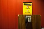 A phone to call a problem gambling hotline is pictured at the Wildhorse Resort and Casino in Pendleton, Ore., Friday, Jan. 11, 2019.