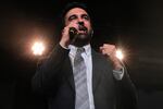 New York Mayor Zohran Mamdani speaks during a primary night watch party for congressional candidate Claire Valdez on June 23 in the Brooklyn borough in New York City. Mamdani's three endorsed candidates all won their primaries, including Valdez.
