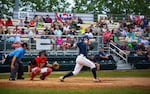 Austin Lively at bat during a Portland Pickles game July 10, 2019.