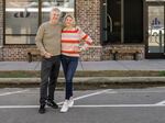 Marcie Allen Van Mol and Derek Van Mol outside of their live music venue, AB Hillsboro Village.