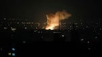 Smoke rises after an explosion in Tehran, Iran, Friday, June 13, 2025. Israel attacked Iran's capital early Friday, with explosions booming across Tehran.(AP Photo/Vahid Salemi)