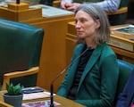 FILE - Oregon Rep. Maxine Dexter, D-Portland, at the Capitol in Salem, Ore., Feb. 5, 2024. Dexter is a physician who won election to the state House of Representatives in 2020.