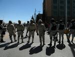 National Guard agents take part in an operation by the Mexican National Migration Institute to detain migrants in Ciudad Juarez, Mexico, on March 8.