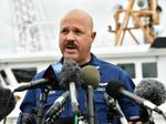 US Coast Gurad Captain Jamie Frederick speaks during a press conference about the search efforts for the submersible that went missing near the wreck of the Titanic in Boston, Massachusetts, on Tuesday.