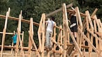 PSU architecture students break the Treeline Stage down.