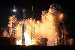 Blue Origin's New Glenn rocket lifts off from Launch Complex 36 at the Cape Canaveral Space Force Station on Thursday.