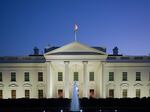 The White House at dusk on Nov. 8, 2022.