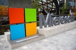 A portion of the Microsoft campus in Redmond is shown on Wednesday, October 4, 2023.