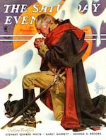 George Washington praying at Valley Forge was a meme before there were memes, showing up in places like this cover of the Saturday Evening Post in 1935.