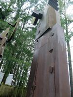 "Bonnie Quartet", Lee Kelly, 1990-1991, corten steel, detail.