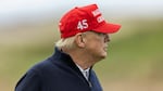Former President Donald Trump is pictured during a round of golf on May 2 in Turnberry, Scotland. On Friday, the Justice Department special counsel announced that Trump has been indicted related to the handling of classified documents.
