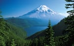 Before it erupted in 1980, Mount St. Helens with Spirit Lake at its base was renowned for its scenic beauty. Its nearly symmetrical snow-capped peak gave it the nickname "the Mount Fuji of the Northwest."
