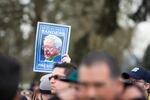 A supporter holds up a Bernie Sanders for president sign during a rally in Vancouver, Washington, Sunday, March 20, 2016.
