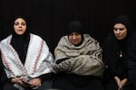Palestinian families react after Israel delayed the release of Palestinian prisoners, scheduled to be released in the seventh hostage-prisoner exchange, in the occupied West Bank city of Ramallah early on February 23, 2025.