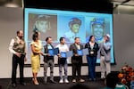 The Louisville Hispanic Chamber of Commerce honored three Latino jockeys on April 30, 2025, at their 2025 Derby Pitch event, including Joel Rosario from the Dominican Republic, and Mario Gutierrez from Mexico.