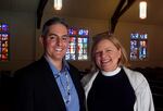NAYA Executive Director Oscar Arana (left) stands next to Bishop Laurie Larson Caesar of the Oregon Synod of the ELCA on June 20, 2026.