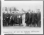 President Calvin Coolidge with Ruth Muskrat, Cherokee, and others on December 13, 1923.