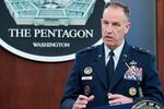 Pentagon spokesman Air Force Brig. Gen. Patrick Ryder speaks during a briefing at the Pentagon on Tuesday.