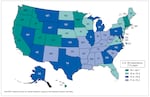 This map from federal data shows where in the U.S. residents typically have longer lives. Many of the best states for life expectancy of a child born in 2020 were in the American West.