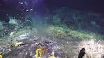 In this video still collected by a remote-operated vehicle named Jason with the Woods Hole Oceanographic Institute in June 2022, superheated water and nutrients from a hydrothermal vent off the Oregon coast supports a wide variety of life.