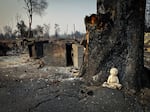 Mobile home debris at the Royal Oaks Mobile Manor remains months after the Almeda Fire destroyed most of the park on Sept. 8, 2020.