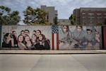 Murals are seen along the walls at a quiet U.S embassy on July 30, 2021 in Kabul, Afghanistan.