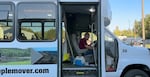 Bus driver Douglas Boyer, 77,  has been driving for Grant County People Mover for 15 years. He drives the weekly all-day round-trip  from John Day to Walla Walla. He was once an award-winning buffalo-rider.