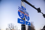 Interstate 5 runs through the Rose Quarter in Portland, Oregon, Thursday, Dec. 7, 2017.