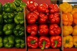 FILE - Peppers are pictured at a market in Cleveland, Ohio, July 16, 2025.