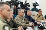 General Wieslaw Kukula, center, chief of the General Staff of the Polish Armed Forces is shown during at the Chancellery of the Prime Minister for an extraordinary government meeting, following violations of Polish airspace during a Russian attack. in Warsaw Wednesday, Sept. 10, 2025.