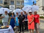 The Erfurt chapter of Germany's nationwide movement of Grandmas against the Far-Right gathers every other weekend in the city center to try and reach out to supporters of the far-right Alternative for Germany party (AfD). Rather than simply protesting against them, they try to reconnect, revive debate and change minds. Regional cofounder, Gabriele Wölke-Rebhan (center, wearing black) says defending democracy is an uphill struggle.