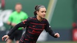 Portland Thorns FC forward Sophia Smith (9) plays during an NWSL soccer match against the Orlando Pride, March 26, 2023, in Portland, Ore. The Thorns drafted Smith with the first overall pick in 2020. The NWSL and NWSLPA in a new collective bargaining agreement decided to eliminate the draft.