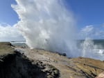 FILE - In this image provided by the Oregon King Tides Project, waves from king tides are shown in Charleston, Ore., on Nov. 6, 2021.