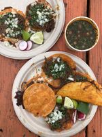 Birrieria La Plaza in East Portland specializes in the Jaliscan stewed beef or mutton birria de res. Best paired with a cup of rich consomme. A lunch shared by SIX FEED co-authors Samantha Bakall and Jonathan Kauffman.